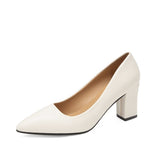Single Shoes Women's Coarse 2025 Spring And Summer New Pointed Work Shoes Shallow One-Footed Korean Version Of Simple High