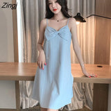 Women Chic Fashion Korean Style Home Soft Sleepwear Cute Sweet Elegant Sexy Casual Sleeveless Thin Summer New
