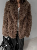 Winter Fashion Faux Fur Coat Women's Loose Soft Thicker