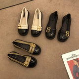 New Summer Retro British Wind Small Leather Shoes With A Foot Pedal French Single Shoes Mary Jane Women's