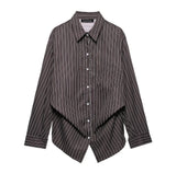 Striped Shirt Tops Casual Shorts Set 2025458 6929435
