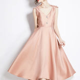 Luxury Famous Banquet High-End Hepeng Wind Heavy Industry Three-Dimensional Bow Diamond Waist High-End Exquisite