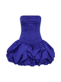 Holiday Style Pbbly Short Skirt 2025 Autumn And Winter New Out-Shoulder Folds Sexy Breast-Wearing Dress Woman