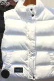 Women Sleeveless Jacket Fall Short Coat Women Waistcoat Female Body Warmer Ladies White Vest Witner Chalecos Para