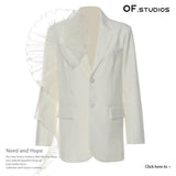 New Oversize Mesh Three-Dimensional Lotus Edge Irregular Loose Suit Casual Coat