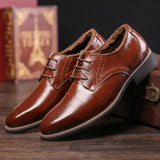Zingj Men's Business Leather Shoes Fashion Large Size Pointed Men's Shoes Lace Fashion Shoes 47