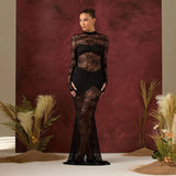 Women's Clothing 2025 Spring New Hottie Sexy Hollow Perspective Long-Body-Body-Groomed-Bag-Groomed