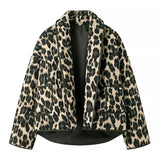 Women's Clothing 2025 New Winter Retro Leopard Print Cotton Jacket Women's Cotton