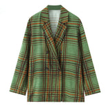 Women's Explosive Lattice Pendant Blazer Jacket + Lattice Seven-Point Horn