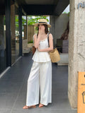 Xixi 2025 Summer Temperament Elegant Suspension Shirt + High Waist Half-Styles Two-Piece Set Women's