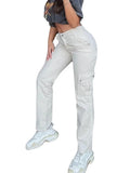 Washed Straight Leg Cargo JeansOutfit