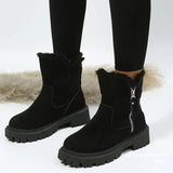 Large Size 44 Cylinder Plus Velvet Thick Cotton Boots Women New Thick To Keep Warm Snow Boots