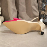Women's High Heels Fashion Women's Shoes Bow Hollow Fine Heel Head Bow Ladies Shoes Muller Women's