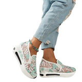 Women 2025 Spring Korean Version Of The New Lace Mesh Casual Heel High-Shoe High-Shoe Women's Single