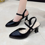 Summer New Head Head With Mother Sandals Soft Leather High Heels