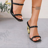 Summer Word Gold-Shaped High-Heelish Slippers Women's Fashion Cool Drag 41 Large