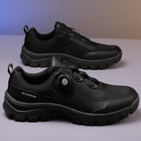Spin-Button Hiking Shoes Men's Free Lace Breathable Travel Leisure Hiking