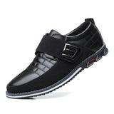 Zingj Fashion Casual Single Shoes Velcro Set Foot Embroidered Men's Leather Shoes Fashion Plus-Size Men's Shoes Wenzhou