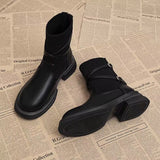 Bottom Retro Splicing Socks Boots Women In The Fall Of 2025 New Fashion And Leisure Korean Thin Small Short Boots