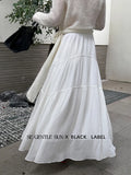 Xixi 2025 Autumn New Black Standard Temperament 100 Folded High Waist Half-Dressed Dress Dress Dress