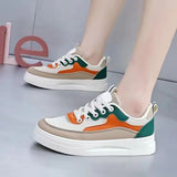 Thick-Bottomed Small White Shoes Women 2025 Summer New Korean Version Of The Round Head Casual Shoes Student Running