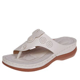 Sandals Female 23 Outside Through The Slope And Flat Bottom T-Type Large Beach Cool Slippers