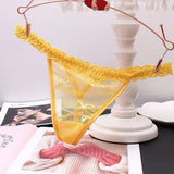 Trousers Female Lace Sexy Transparent Scarless Temptation Solid Color Trousers Hot Mesh Low-Waisted
