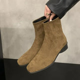 And Retro Plus Velvet Short-T-Crye Knight Boots French Thin Skinny Bare Boots Autumn And Winter Season Girl Boots