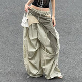 Coast Hottie Folded Ribbon Trousers Trousers Niche Design Street Loose Lazy Casual Trousers