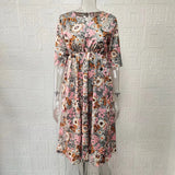 Women's New Dress Summer Fashion Floral Print With Pocket