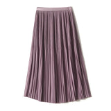 New 细细细细细 Art 褶皱 Fairy Hundred Folded Skirt Silk Slippery Pendant Half Body
