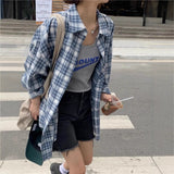 Loose Plaid Shirt Women 2025 Spring And Summer Fresh Age Thin Design Sense Of Small Sun Protection Shirt