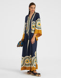Women's New Summer Printing Seven-Sleeve Collar