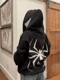 European Halloween Personality Men's And Women's Jackets Y2K Couple Big Size Spider-Man Zip