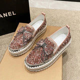 Drill Pine Cake Lefu Shoes Flat Soles Of Casual Shoes Spring And Autumn New Butterfly Gelits Single