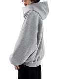 Zingj Silhouette Air Layer Gray Hooded Sweater Coat Men And Women Autumn Winter New Loose Heavy Cardigan