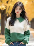 And White Bumped Jumper Women's New Autumn And Winter 2025 Small Man Chic Beautiful Little Syruped Knitting