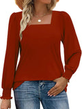 And Autumn 2025 New Striped Side-Laceed Leaf Cuff Bubble Long Sleeve