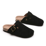 Thick-Bottomed Bag Head Half Slippers Women Wearing Spring And Summer Lazy Cork Flat Bottom Casual Cold