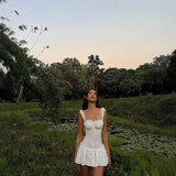 Niche Hottie Waistless Sleeveless Dress Girl Body To Show Thin Folds A Word 100 Folds Skirt Pure