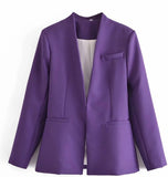 New Multi-Color Solid-Color Slimming Simple Leisure Suit Jacket