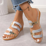 Sling Slope And Exposed Toe Slippers Women's New Fish Mouth Wearing And Beach Cold Slippers