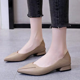 New Fashion Low-Heeled Sharp Women's Single