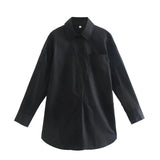 And Summer 2025 New Ins14 Color Pocket Dress Women's Basic Long-Sleeved