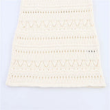 Women's Knitted Necked Necked Mini Dress For Summer