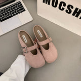 Jane's First Half Slippers Women Wear Half-Dragging 2025 Color Soft Flat Soles Pedaling Muller Shoes