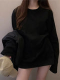 Zingj T-Shirt Women Fall 2023 New Loose Underbottom Long Sleeve Student Versatile Top Women's