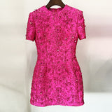 New Star Fashion Rosy Series Of Brocing Heavy Industry Nails Short Sleeve