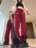Patchwork Striped Baggy SweatpantsOutfit