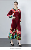 New Women's Dress Dress Oversized Dress Print 100 Folds T-Shirt With T-Shirt Holiday Casual